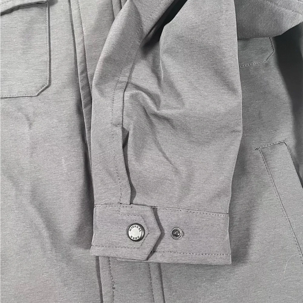 Michael Kors Mens Zip Up Jacket Size XL Dark Gray Pocket Extra Large